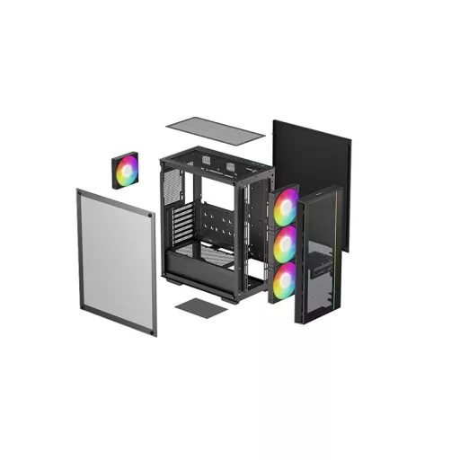DeepCool MATREXX 55 MESH V4 C Midi Tower Fekete
