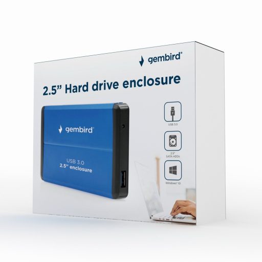 Gembird EE2-U3S-2-B tárolóegység burkolat HDD ház Kék 2.5"