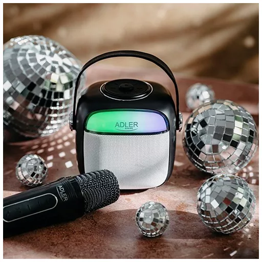 Adler AD 1199 black Karaoke speaker with microphone - SD/USB/AUX/Bluetooth