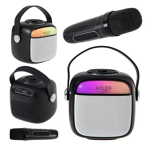 Adler AD 1199 black Karaoke speaker with microphone - SD/USB/AUX/Bluetooth