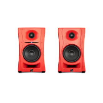   KALI AUDIO LP-UNF-R - Para monitorów odsłuchowych z Bluetooth. Głośniki multimedialne, czerwone.