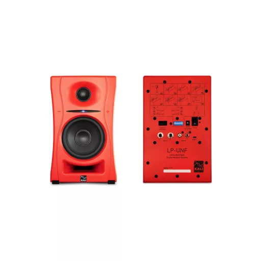 KALI AUDIO LP-UNF-R - Para monitorów odsłuchowych z Bluetooth. Głośniki multimedialne, czerwone.