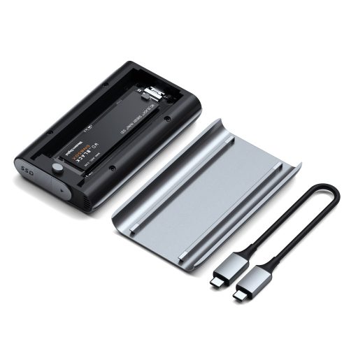 Satechi USB4 NVMe SSD Pro Külső SSD ház Szürke, Átlátszó