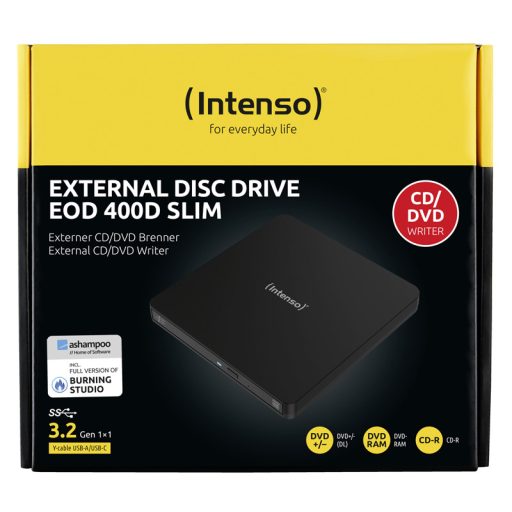 Intenso EOD 400D Slim optikai meghajtó DVD Super Multi DL Fekete