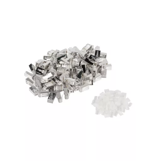 Lanberg PLS-6000 huzalcsatlakozó RJ-45 Rozsdamentes acél, Átlátszó