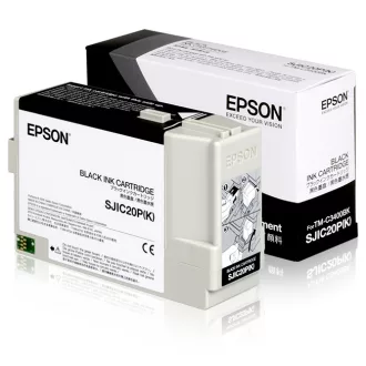   Epson SJIC20P(K) BLACK ink cartridge for TM-C3400BK tintapatron 1 db Eredeti Fekete