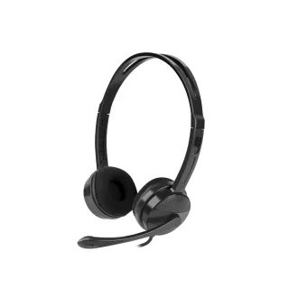   NATEC Canary Headset Vezetékes Fejpánt Iroda/telefonos ügyfélközpont Fekete