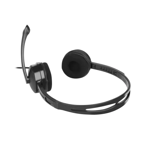 NATEC Canary Headset Vezetékes Fejpánt Iroda/telefonos ügyfélközpont Fekete
