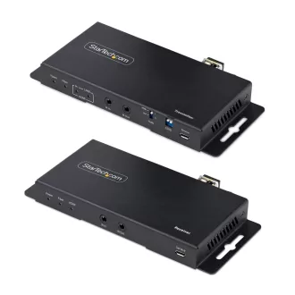   StarTech.com ST121HD20FXA2 audió/videó jeltovábbító AV adó- és vevőegység Fekete