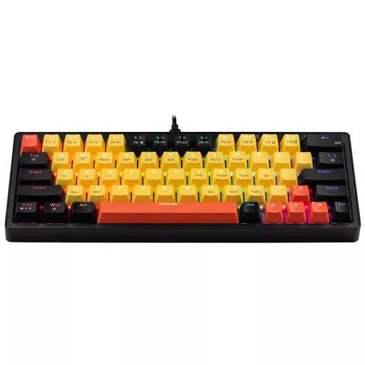 Tracer EVO2 billentyűzet Játék USB + RF Wireless + Bluetooth QWERTY Angol Fekete, Narancssárga, Sárga
