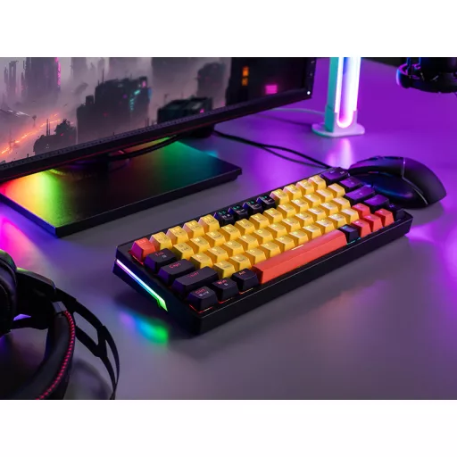 Tracer EVO2 billentyűzet Játék USB + RF Wireless + Bluetooth QWERTY Angol Fekete, Narancssárga, Sárga