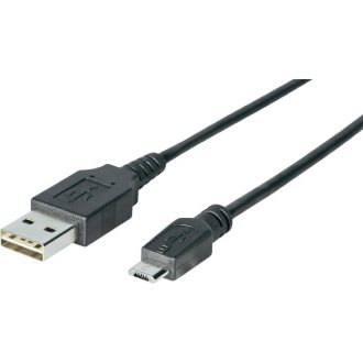  Sharkoon 3m, USB2.0-A/USB2.0 Micro-B USB kábel USB A Micro-USB B Fekete