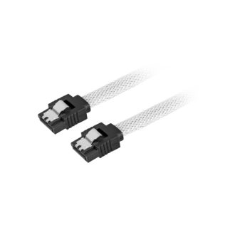 Sharkoon Sata 3 SATA kábel 0,3 M SATA 7-pin Fekete, Fehér