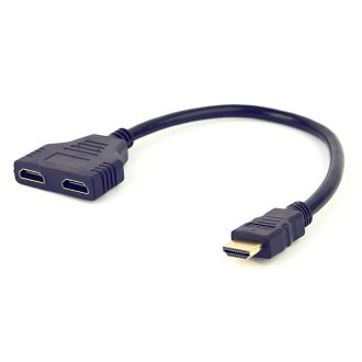   Gembird DSP-2PH4-04 HDMI kábel HDMI A-típus (Standard) 2 x HDMI Type A (Standard) Fekete