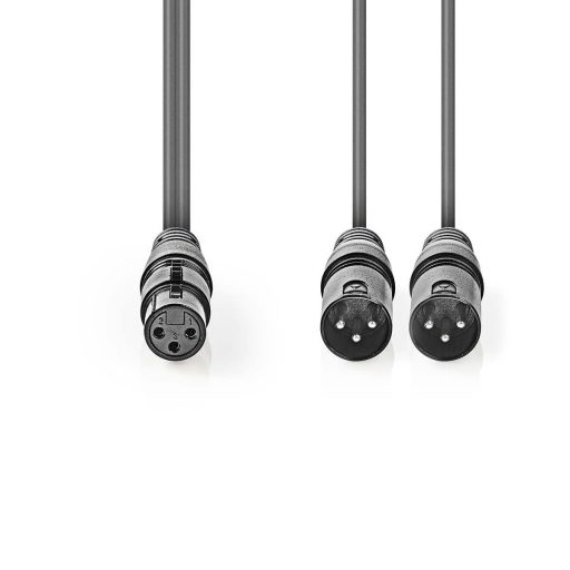 Nedis COTH15020GY15 audio kábel 1,5 M 2 x XLR (3-pin) XLR (3-pin) Szürke