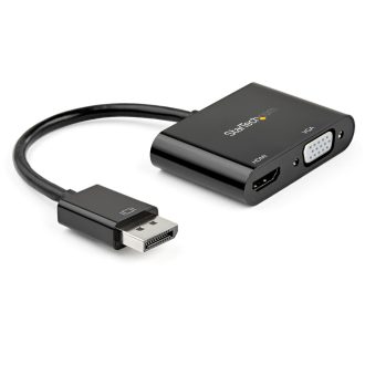   StarTech.com DP2VGAHD20 video átalakító kábel DisplayPort HDMI + VGA (D-Sub) Fekete