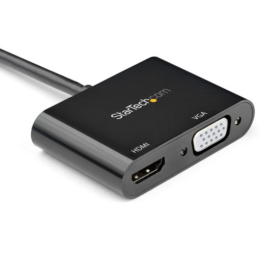 StarTech.com DP2VGAHD20 video átalakító kábel DisplayPort HDMI + VGA (D-Sub) Fekete