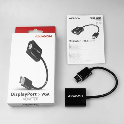 Axagon RVD-VGN video átalakító kábel 0,15 M DisplayPort VGA (D-Sub) Fekete