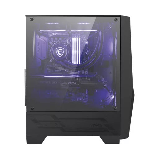 MSI MAG Forge 100M Midi Tower Fekete, Átlátszó