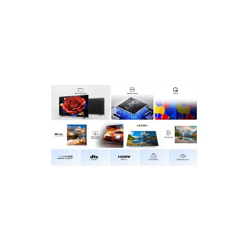 TCL P7K 55P7K televízió 139,7 cm (55") 4K Ultra HD Smart TV Wi-Fi Fémes 450 cd/m²
