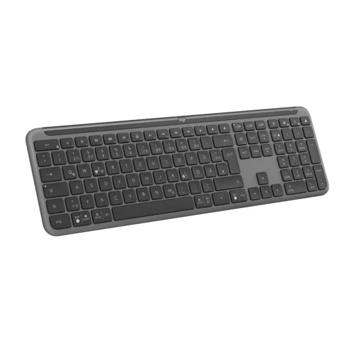 Logitech 920-012451 billentyűzet Irodai RF vezeték nélküli + Bluetooth QWERTZ Német Grafit