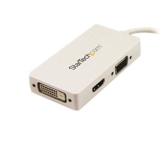 StarTech.com MDP2VGDVHDW video átalakító kábel 0,15 M Mini DisplayPort DVI-D + VGA (D-Sub) + HDMI Fehér