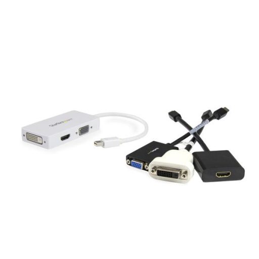 StarTech.com MDP2VGDVHDW video átalakító kábel 0,15 M Mini DisplayPort DVI-D + VGA (D-Sub) + HDMI Fehér