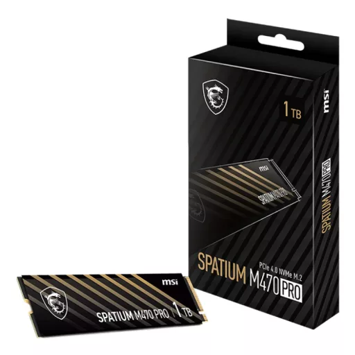 MSI Spatium M470 PRO PCIe 4.0 NVMe M.2 1TB PCI Express 4.0 3D NAND