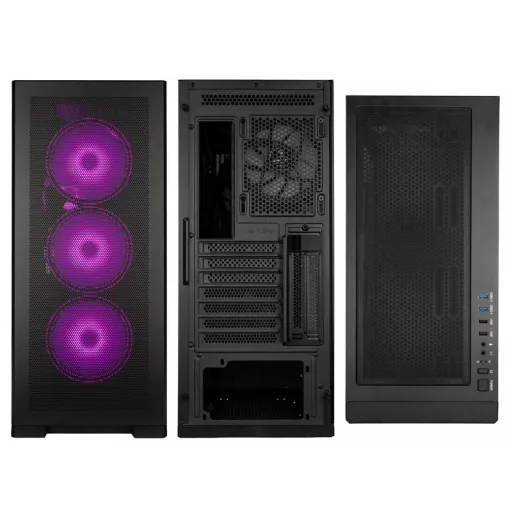 Kolink UNITY MESHBAY ARGB Midi Tower Fekete