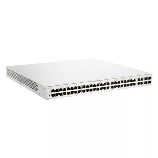 D-Link DBS-2000-52MP hálózati kapcsoló Vezérelt L2 Gigabit Ethernet (10/100/1000) Ethernet-áramellátás (PoE) támogatása Szürke