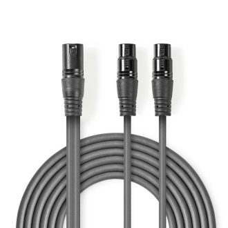   Nedis COTH15025GY15 audio kábel 1,5 M XLR (3-pin) 2 x XLR (3-pin) Szürke