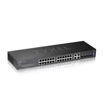   Zyxel GS2220-28-EU0101F hálózati kapcsoló Vezérelt L2 Gigabit Ethernet (10/100/1000) Fekete