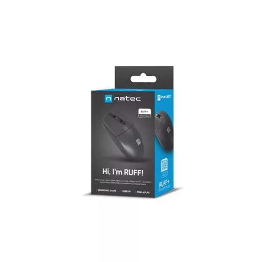 NATEC Ruff Plus egér Irodai Jobbkezes USB A típus Optikai 1200 DPI