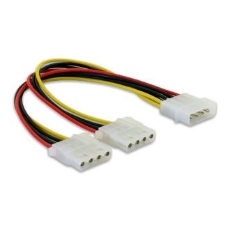DeLOCK Y-Cable Power > 2x 4pin Molex 0,11 M