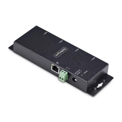 StarTech.com I43-SERIAL-ETHERNET soros átalakító/jelismétlő/izolátor RS-232 RJ-45 Fekete