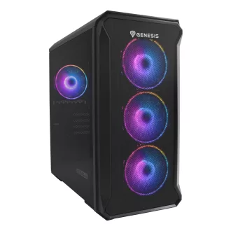 GENESIS Irid 503 ARGB Micro Tower Fekete, Átlátszó