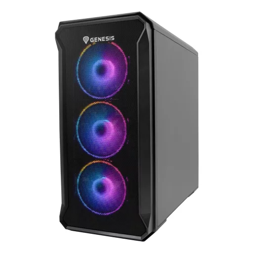 GENESIS Irid 503 ARGB Micro Tower Fekete, Átlátszó