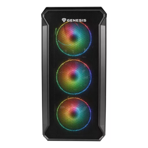 GENESIS Irid 503 ARGB Micro Tower Fekete, Átlátszó