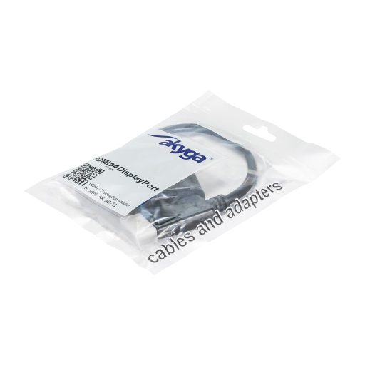 Akyga AK-AD-11 video átalakító kábel 0,15 M HDMI A-típus (Standard) DisplayPort Fekete