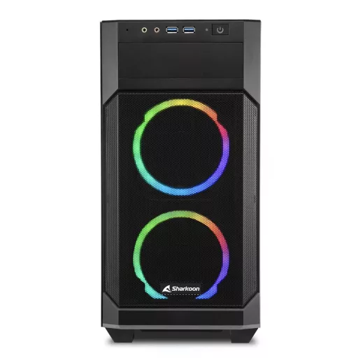 Sharkoon V1000 RGB Micro Tower Fekete