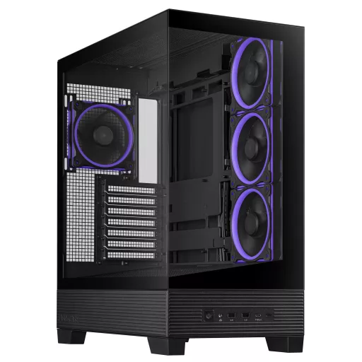 ASUS A31 Plus TG ARGB BLACK Midi Tower Fekete