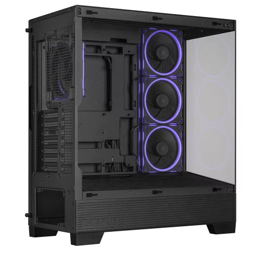 ASUS A31 Plus TG ARGB BLACK Midi Tower Fekete