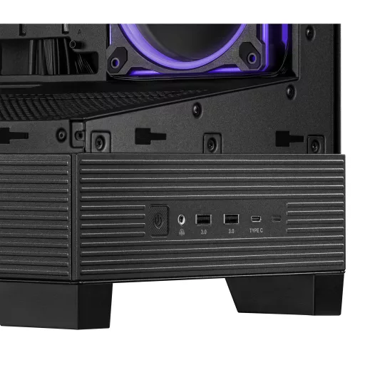 ASUS A31 Plus TG ARGB BLACK Midi Tower Fekete