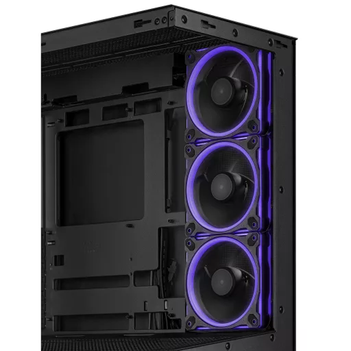 ASUS A31 Plus TG ARGB BLACK Midi Tower Fekete