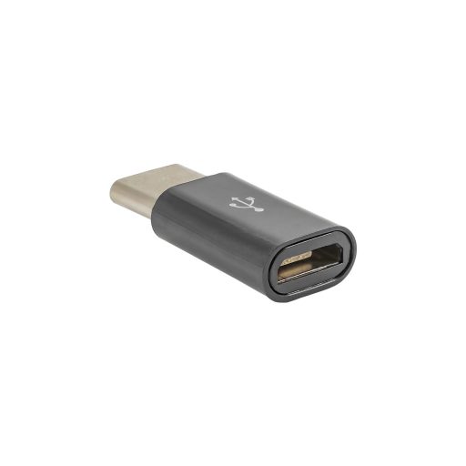 Akyga AK-AD-46 csatlakozó átlakító USB Typ micro-B USB Typ C Fekete