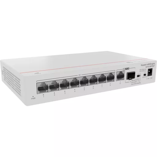 HUAWEI eKit S110 Series S110-8P2ST Beállítást nem igénylő (unmanaged) L2 Gigabit Ethernet (10/100/1000) Ethernet-áramellátás (PoE) támogatása Szürke