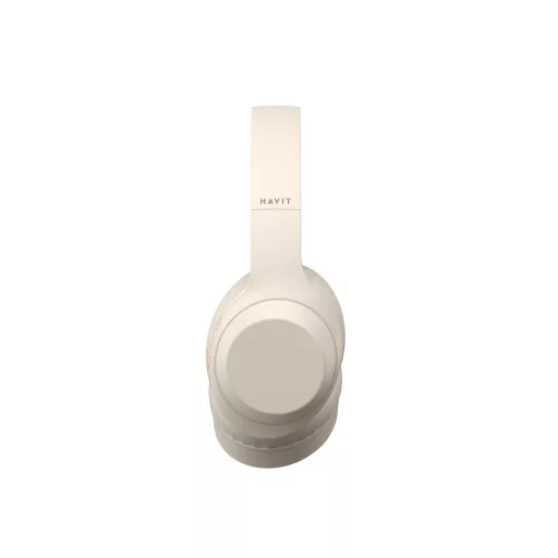 Havit 6939119064525 fejhallgató és headset Vezetékes és vezeték nélküli Fejpánt Zene USB C-típus Bluetooth Bézs