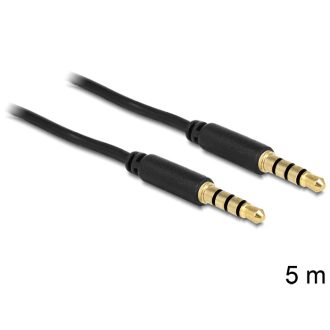 DeLOCK 83438 audio kábel 5 M 3.5mm Fekete
