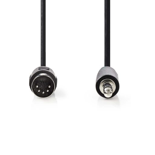 Nedis CAGL20100BK20 audio kábel 2 M DIN (5-pin) 3.5mm Fekete
