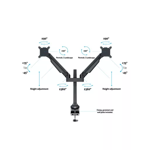 Multibrackets 7204 asztali TV konzol 81,3 cm (32") Fekete